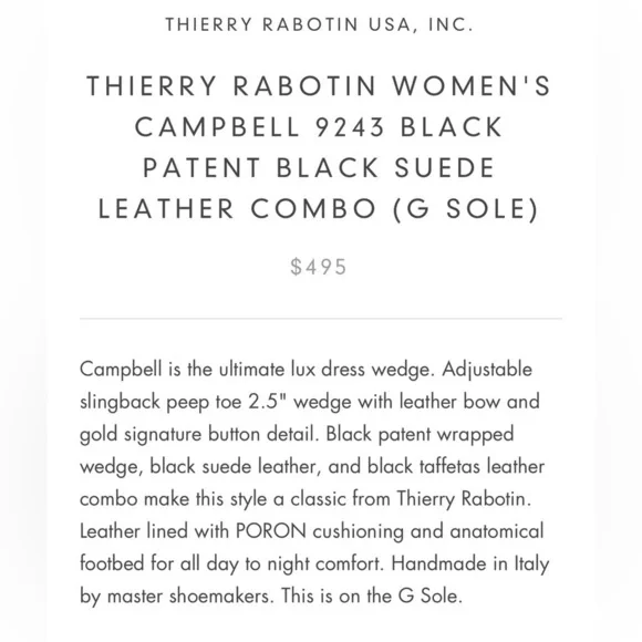 Thierry Rabotin Campbell 9243 Peep Toe Slingback in Black Suede Size 7.5 - Picture 8 of 10